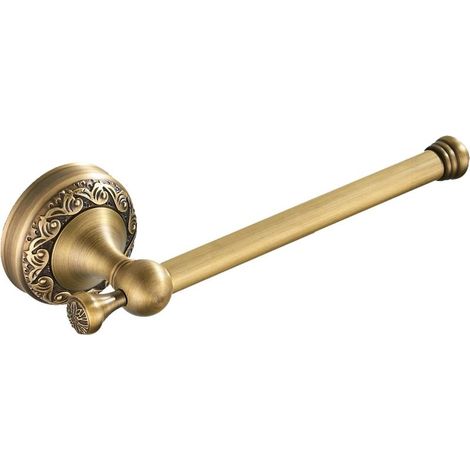 Porte-papier toilette vintage en laiton, design finement sculpté, porte-papier toilette mural pour salle de bain, couleur bronze brossé.