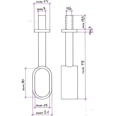 Reggitubo Centrale Cromato art.776C per Tubo Ovale 30x15mm (1/2)