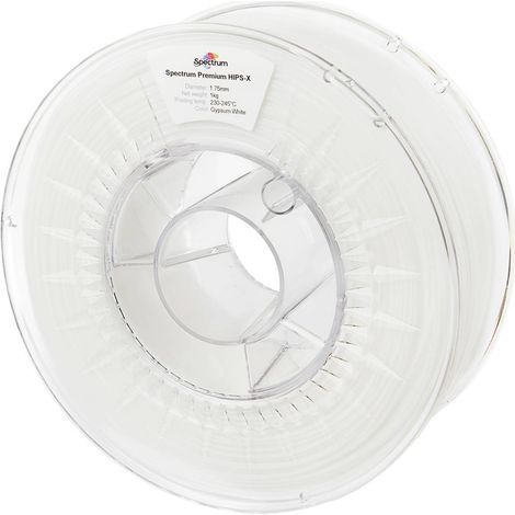 Spectrum Filaments 80075 HIPS-X GYPSUM WHITE Filamento per stampante 3D HIPS, Materiale di supporto resistente agli urt (1/2)