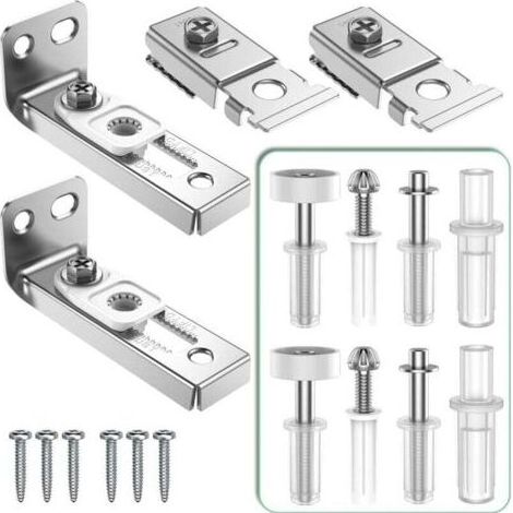 Kit réparation porte pliante 2pcs - Rail 22.2×2.5mm + support pivot supérieur/inférieur + roue guidage - Pour porte placard coulissante - Durable - Bricoleurs (1/4)