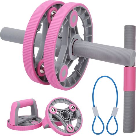 Multifunktionales Bauchmuskeltrainingsset mit Zuggurt für Heimfitnessstudio, Pink (1/5)