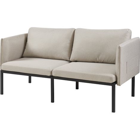Divano/poltrona a 2 posti 69 x 158 x 63 cm beige 030009131