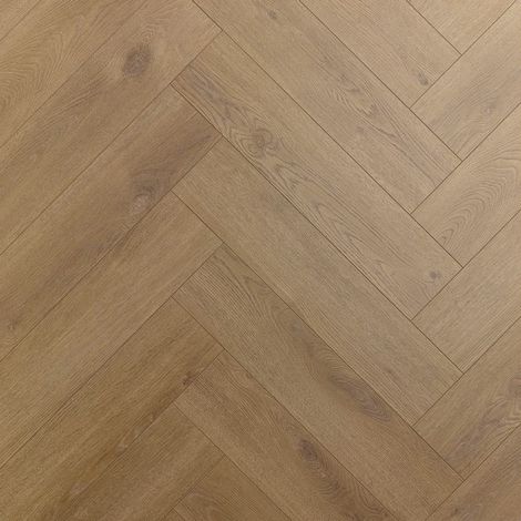 Aelle - CHENE AMANDE - Parquet stratifié BATON ROMPU 12 mm (1/5)