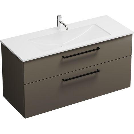 Burg Eqio Mineral Cast WT+WTU Mélaminé 616x1220x490mm aw/gris brillant GR0234