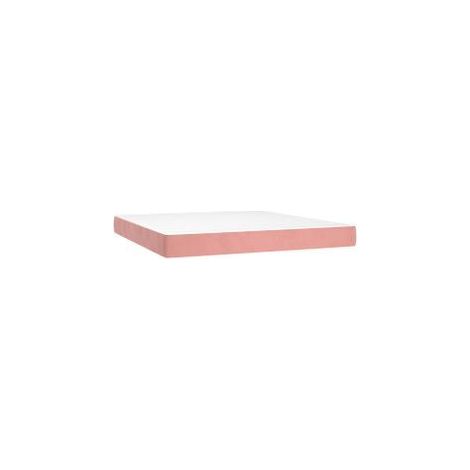 Matelas de lit à ressorts ensachés rose 160x210x20 velours (1/5)