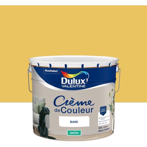 Peinture Crème De Couleur Satin Jaune Printemps 10L - Dulux Valentine