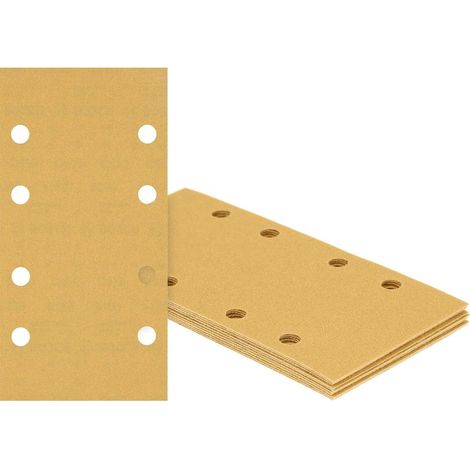 Feuilles abrasives professionnelles Expert C470 à 8 trous (10x) (pour bois dur, vernis à bois, 93 x 186 mm, grain 80, accessoire pour ponceuses orbitales aléatoires) (1/3)