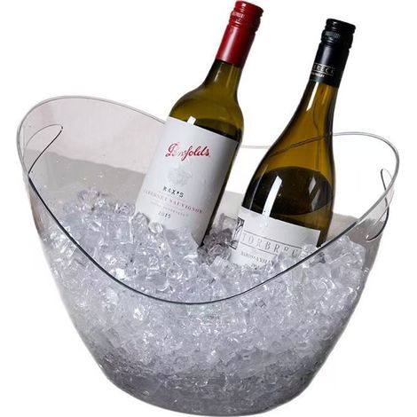 Tragbarer Eisbehälter für Champagner und Rotwein - Obst- und Getränkebehälter für den Außenbereich - geeignet für Partys und Bierfeste. (1/4)
