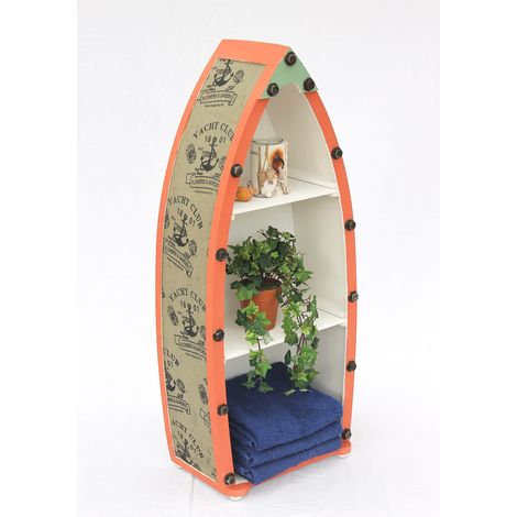 Bateau Étagère 15A055 Étagère de salle de bain 96 cm Shabby Meuble de salle de bain / Taille: M (1/5)