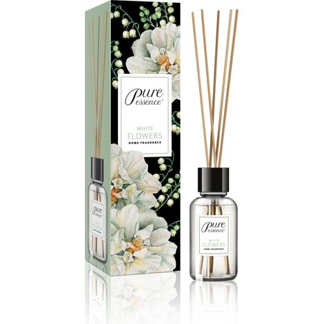 Difusor de aroma Pure Essence con varillas - Flores blancas