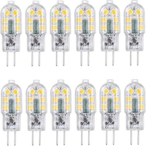 Ampoules LED G4, paquet de 12, blanc chaud [ZHE] (1/5)