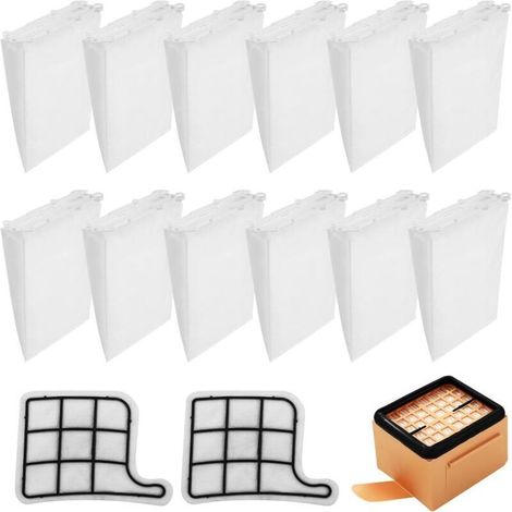 Kit de bolsas para el polvo compatible con las aspiradoras Vorwerk VK 135 y VK136, incluye filtros de repuesto: 12 bolsas para el polvo + 2 filtros de motor + 1 filtro HEPA. - Crezuo (1/4)