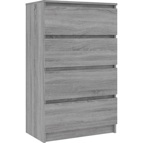 Credenza buffet cassettiera mobile contenitore organizer cucina soggiorno salonsonoma 60 x 35 x 98,5 cm pannelli compositi grigio 020036417