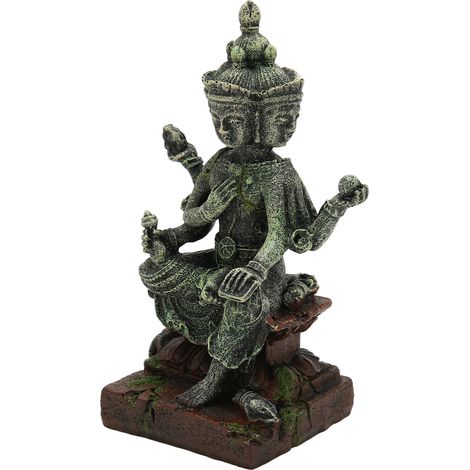 Statuette de Bouddha en résine pour aquarium, décoration aquatique, figurine de Bouddha méditant pour aquarium. (1/5)