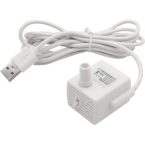 Pompe à Eau De Remplacement pour Animaux de Compagnie Submersible, XU,5V 1A Ultra-Silencieux à Faible Consommation,Débit d'eau réglable(Anti-brûlure sèche,avec lampe) - (1/4)