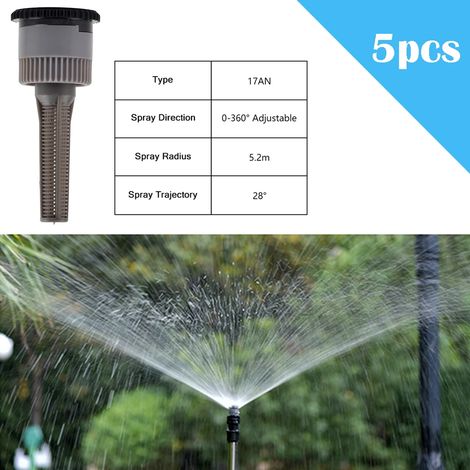 (C5Pcs-Chine continentale) 5 buses de rechange pour arroseurs escamotables, orientables de 0 à 360°, pour l'irrigation des jardins, parcs, fermes et pelouses. (1/5)