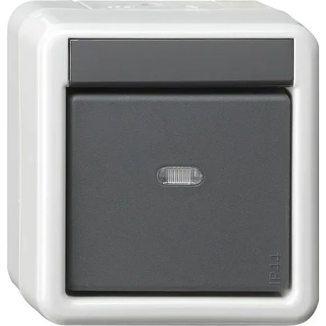 Gira Pulsador-BA 1f Campo de control + 2 puntos KNX WG AP Gris [515230], 5152 30