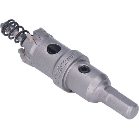 Foret à trépan carbure pour acier inoxydable, kit de perçage avec clé Allen, diamètre 22mm pour métaux durs