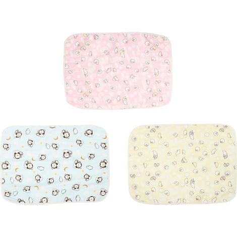 Lot de 3 Tapis de Cage pour Petits Animaux, Lavables et Réutilisables en Fibre de Polyester et TPU, Coussins Absorbants et Faciles à Transporter pour Maison et Nid