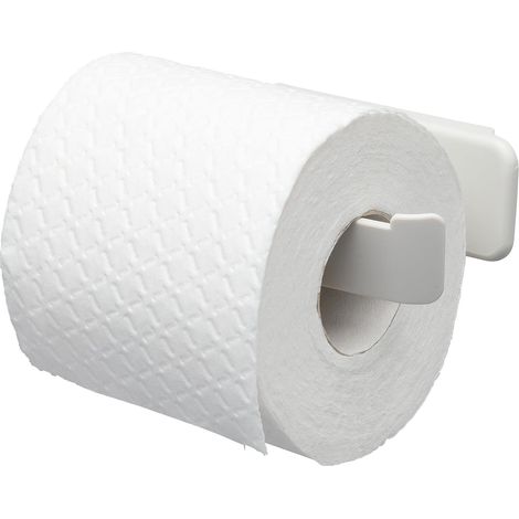 Tess, Wand-Toilettenpapierhalter, Mattweiß, für Bad und WC, ohne Klappe, Mattweiß