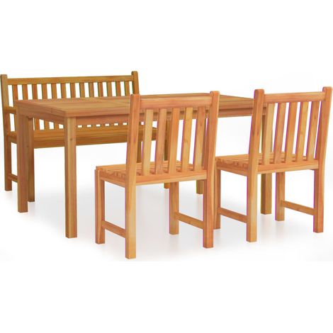 Maison Exclusive - Set da Pranzo per Giardino 4 pz in Legno Massello di Teak