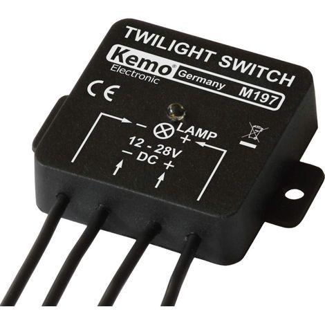 Interrupteur crépusculaire 12-28 V/DC max. 5 A Allumage et extinction automatique au crépuscule/aube Pour toute charge électrique comme ampoule à incandescence, moteur ou lampe LED (1/3)