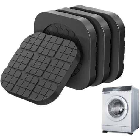 Lot de 4 pieds anti-vibrations pour machine à laver, amortisseurs anti-vibrations et anti-mouvement (1/5)