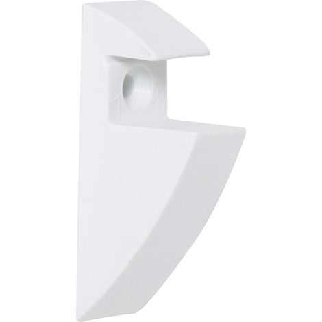 Mottez – Équerre de fixation express tablette 18mm blanche – Supporte jusqu'à 15 kg – Pour tablettes jusqu'à 25 cm de profondeur - B218VBC (1/2)