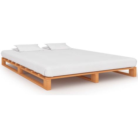 Cadre de lit de palette sans matelas 160x200cm bois massif