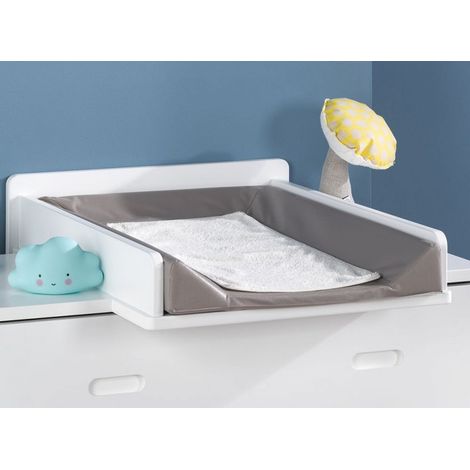 Plan à langer pour commode Bébé Provence Archipel Blanc (1/4)