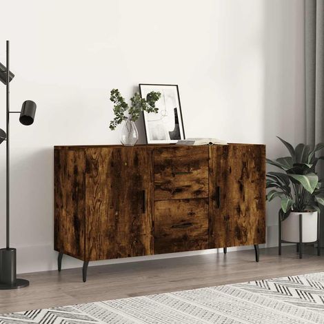 vidaXL Sideboard Smoked Oak 100x36x60 cm Engineered Wood (1/5)