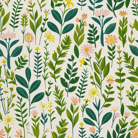 Tissu décoratif d'extérieur Oxford - Motif printemps I DX7336 (1/5)