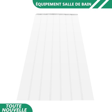 WAOBDLA 7Pcs 6.56ft bande claire bande de rideau forage porte montée bandes de PVC avec 2x supports (1/5)