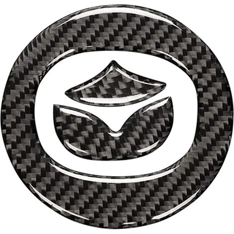 Autocollant décoratif logo pour volant en fibre de carbone Mazda CX-5 - Accessoires de rénovation intérieure automobile (1/5)