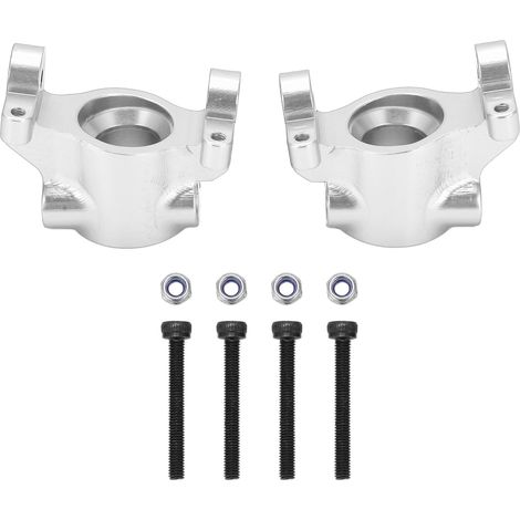Kit de support de moyeu avant en alliage d'aluminium CNC pour Axial RBX10 Ryft 1/10 RC, pièce de rechange argentée (1/5)