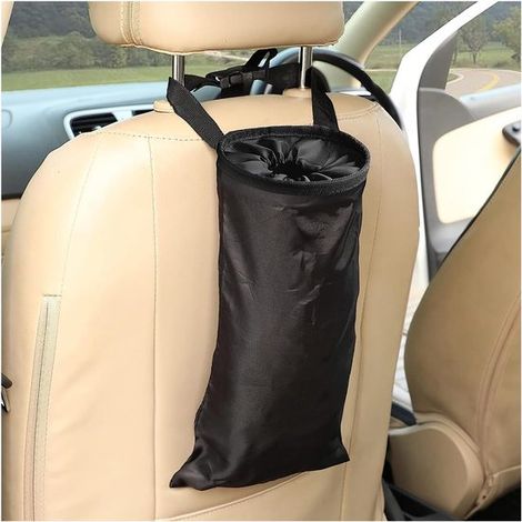 2 cubos de basura para coche，papeleras portátiles，bolsas de basura colgantes multifuncionales，contenedores de basura para coches (1/5)