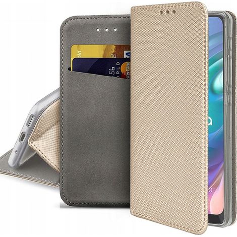 Custodia per NOKIA 6 SMART MAGNET BOOK CASE CLOSED GOLD (1/5)
