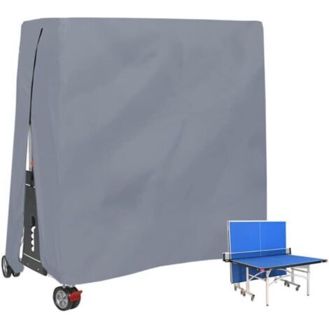 Housse de table de ping-pong extérieure imperméable et anti-poussière Housse de table de ping-pong 165x70x185cm-Chrom (1/5)