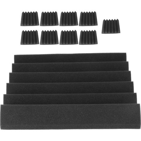 Kit de 10 panneaux acoustiques en mousse absorbante pour l'isolation phonique et le home studio. (1/5)