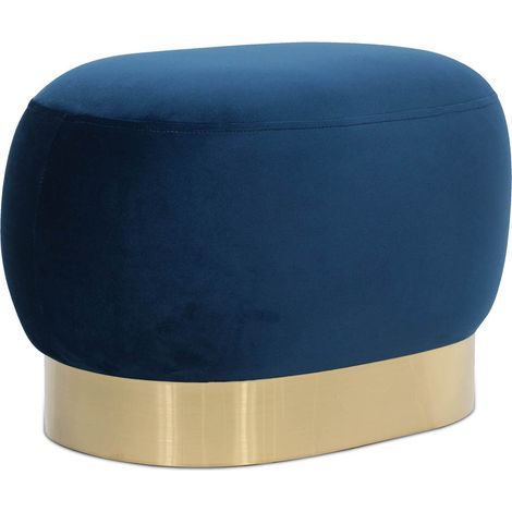 Puff Banco de Tocador - Terciopelo y Metal - Luxe