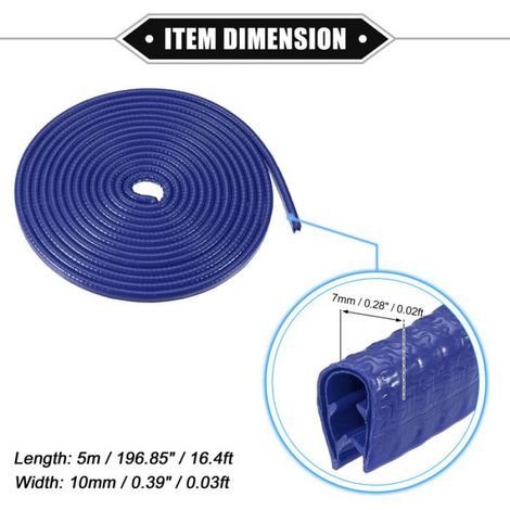 1 pcs Bande de protection, U Forme, PVC Fer Caoutchouc, 5m Longueur, Universel Voiture Camion SUV (1/5)