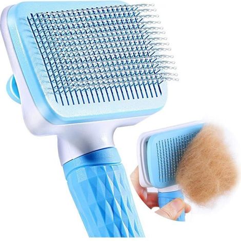Cepillo autolimpiante que elimina el 95% del pelo suelto fácil de limpiar apto para perros y gatos. (1/4)