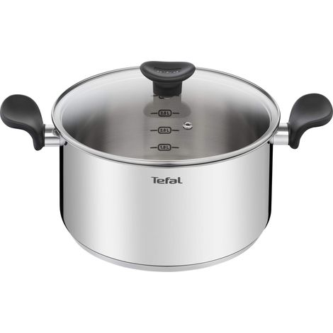 Casseruola in acciaio inox da 24 cm con coperchio - E3084604 - Tefal (1/5)