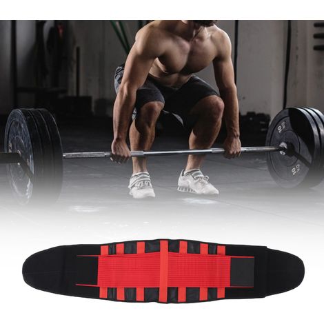 Ceinture lombaire ajustable et respirante pour le bas du dos - Taille M Rouge - Soutien lombaire confortable (1/5)