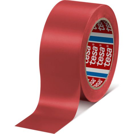 Nastro segnaletico rosso per pavimenti 50 mm x 33 m Nastro adesivo in PVC Segnaletica per pavimenti (1/5)
