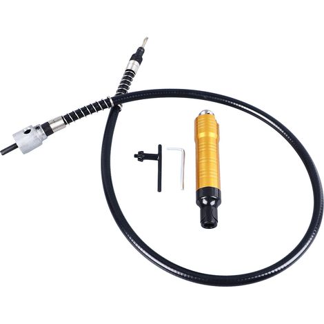 Flexibler Adapter für Bohrmaschinen – Gummischaftverlängerung – 12,5 mm/32 cm, schwarz – 3 Stück