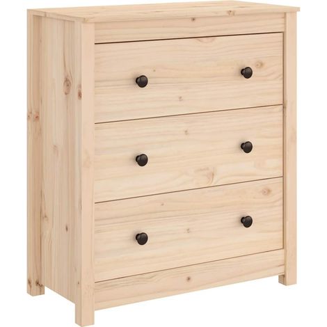 Sideboard/Anrichte/Buffet 70x35x80 cm Massivholz Kiefer LXWW132902 (1/5)