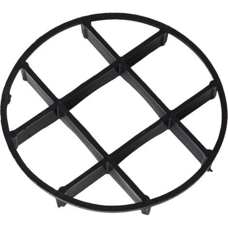 QORVA-Pot de fleurs noir de 12 cm de diamètre, monobloc, avec plateau anti-pourriture des racines, base surélevée, support et ventilation.