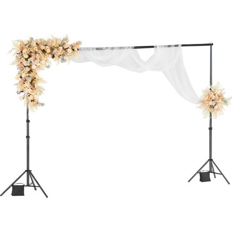 Verstellbare Fotostudio-Kulisse, 3 x 3 m, tragbar mit 4 Querstangen, stabiler Halt für Projektionsleinwände, ideal für Hochzeiten, Foto- und Videostudios, Partys (1/5)