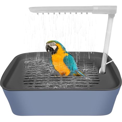 Automatisches Vogelbad, Vogeldusche mit mehreren Wasserhähnen, elektrisches USB-Bad für große Vögel wie Nymphensittiche und Graupapageien (1/5)